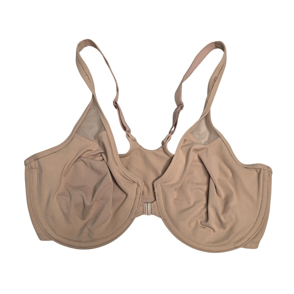 Wacoal Bra Women 34D Nude 65124 Front Closure Racerback Underwire Mesh Trim